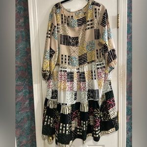Egy California mosaic patchwork dress sz 2x